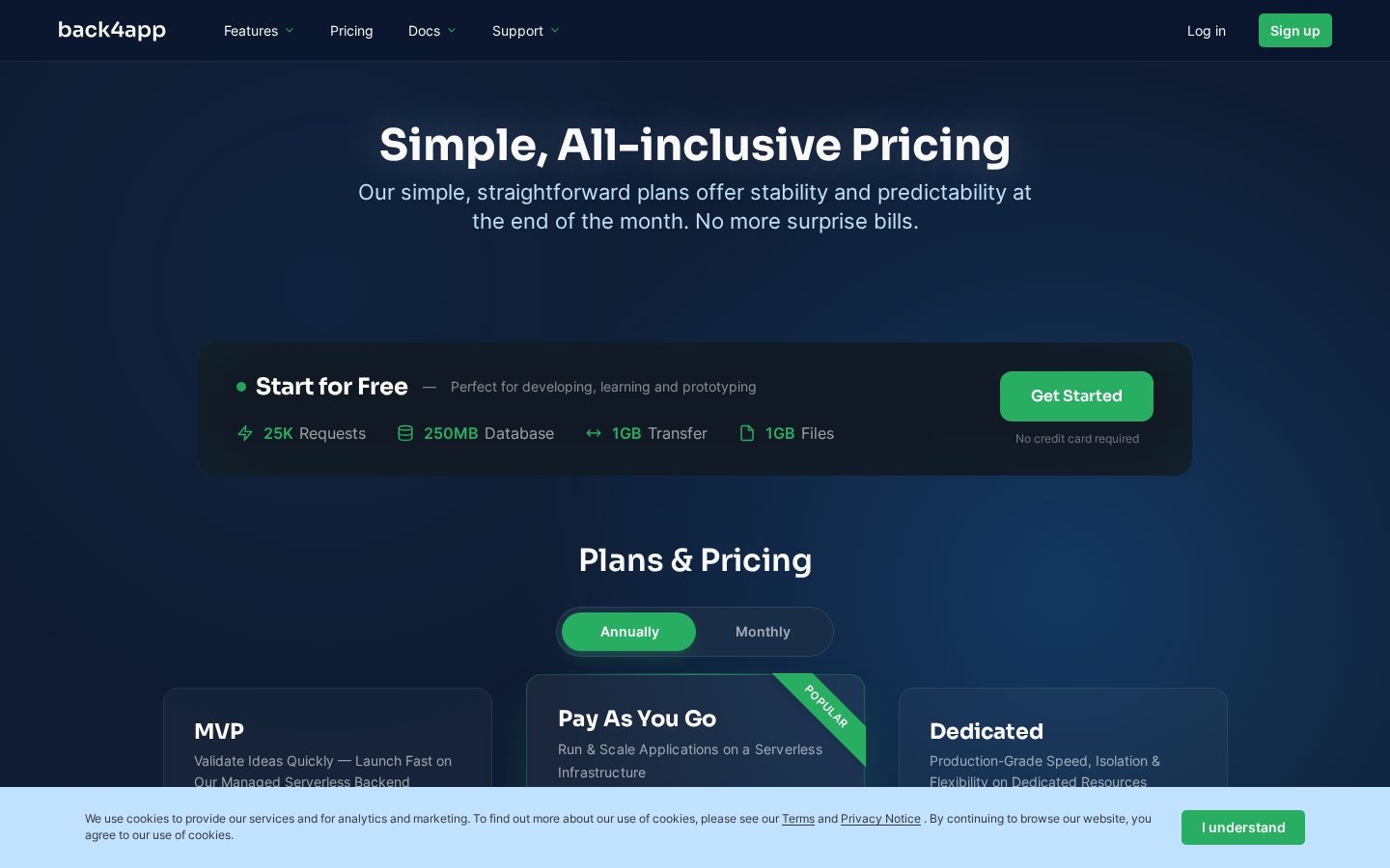 Back4app Pricing