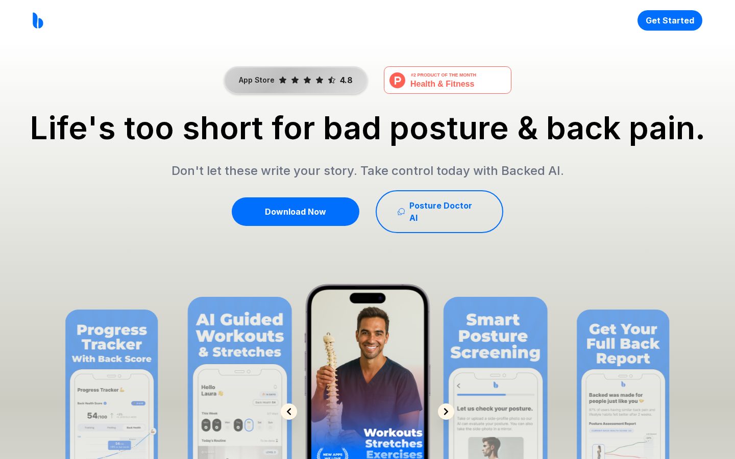 Backed AI Homepage