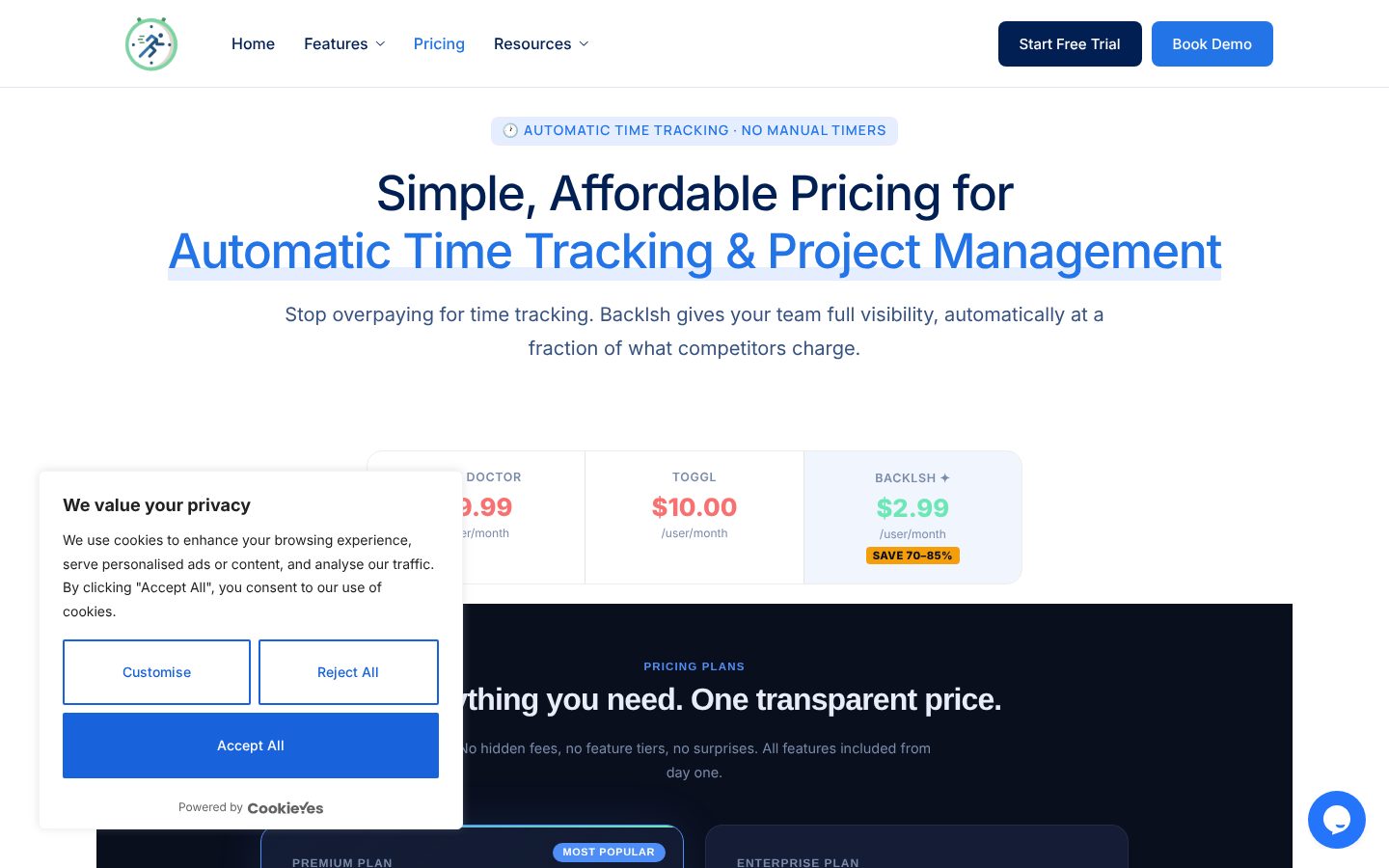 Backlsh Pricing