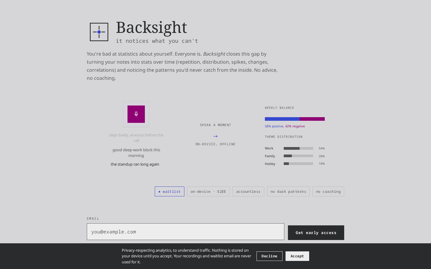 Backsight Homepage