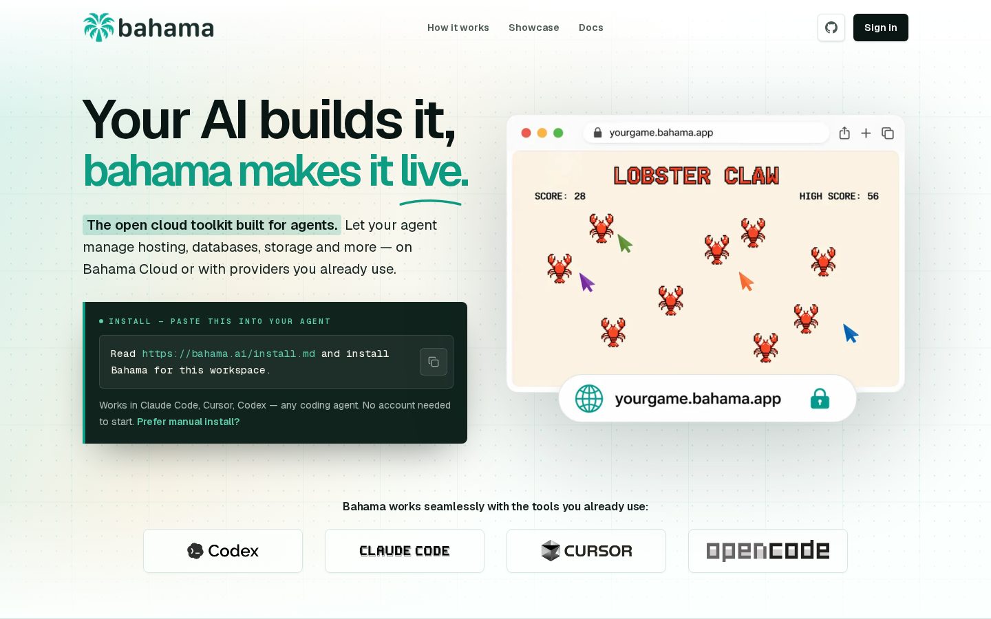 Bahama Homepage