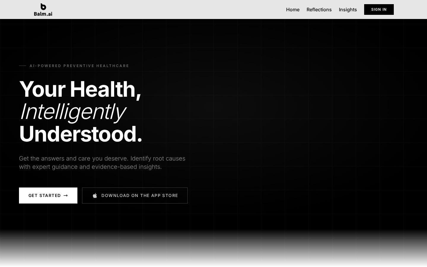 Balm.ai Homepage