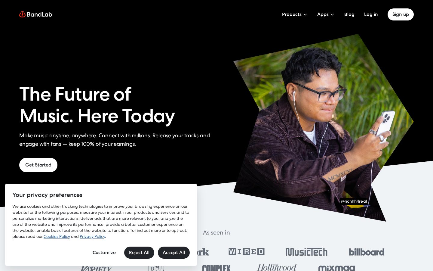 BandLab Homepage