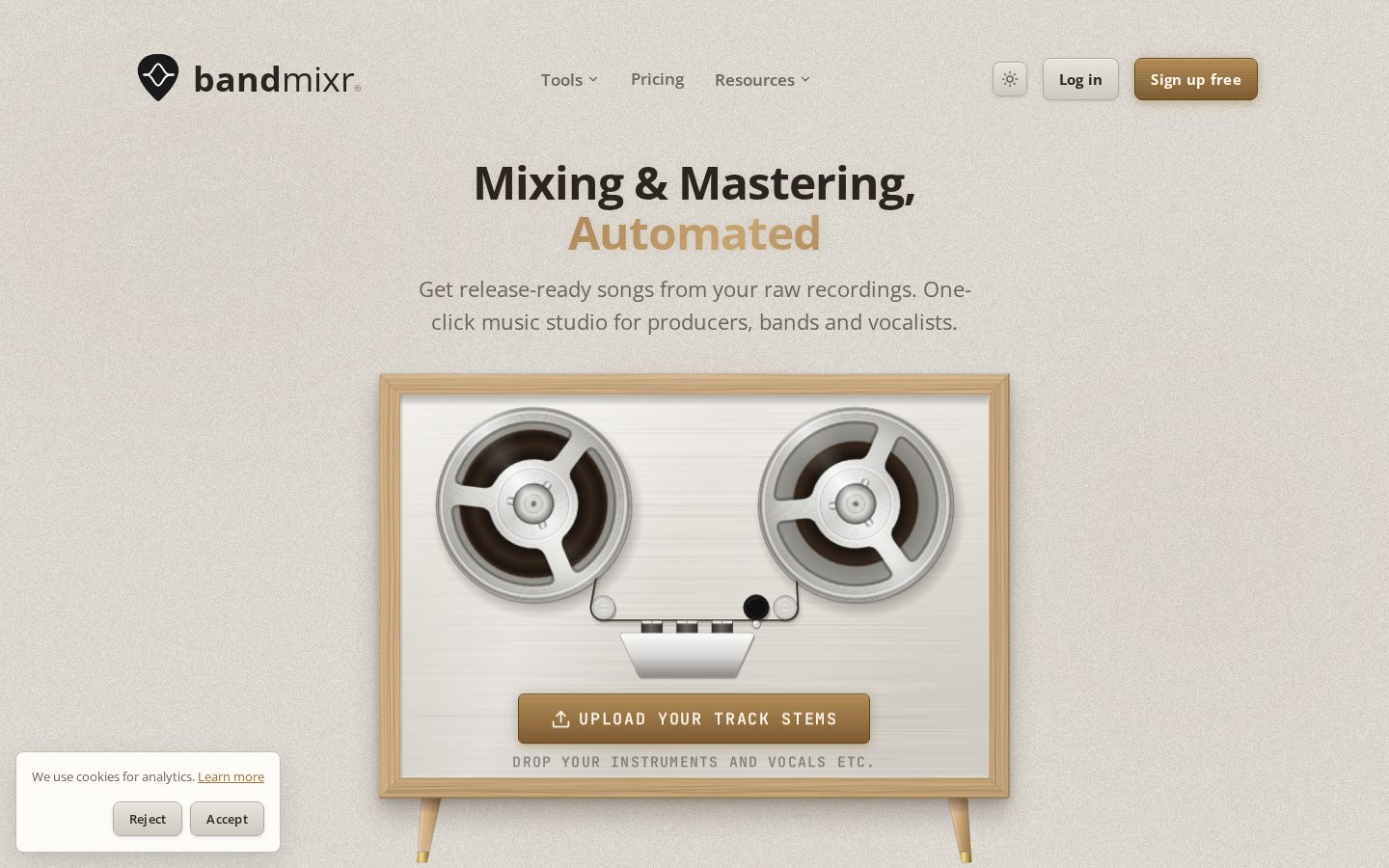 Bandmixr Homepage