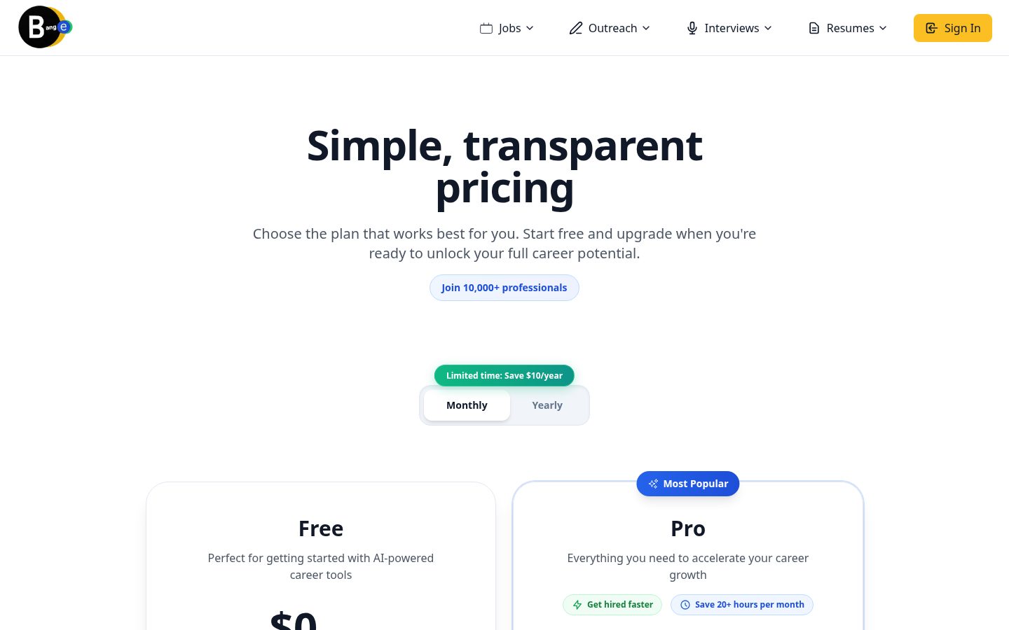 Bange.io Pricing