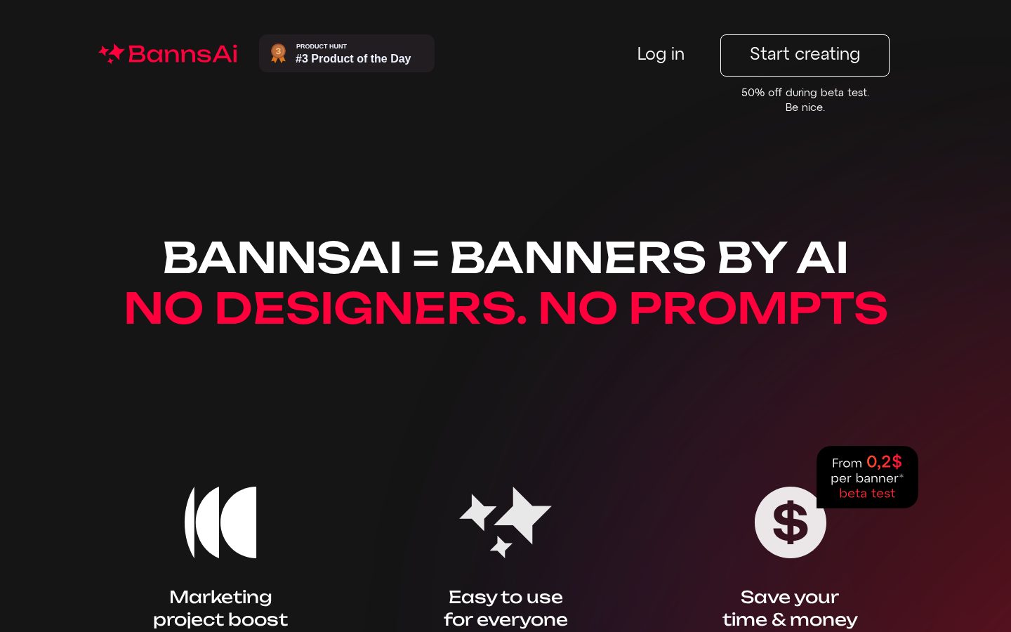 Banns AI Homepage