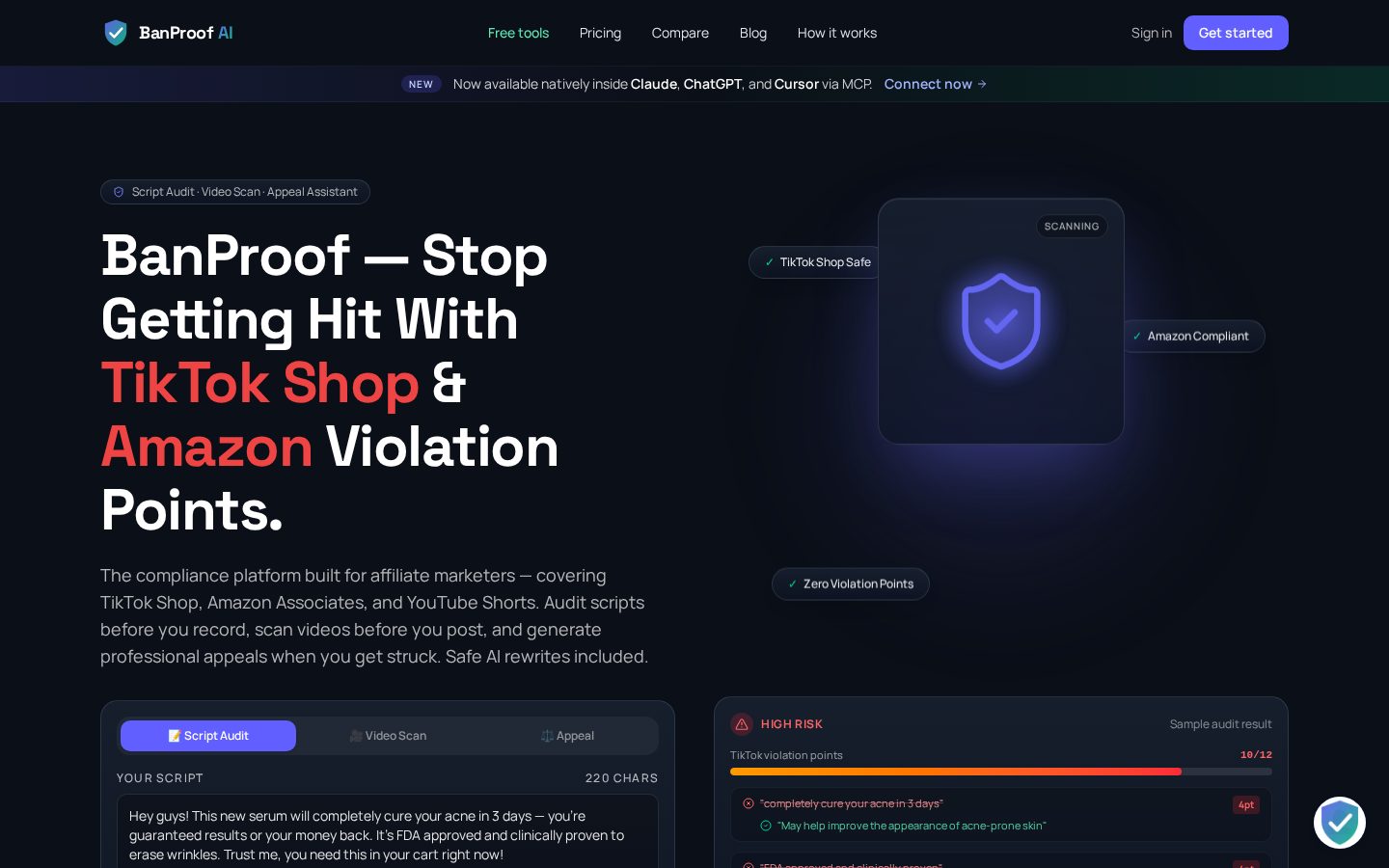 BanProof AI Homepage