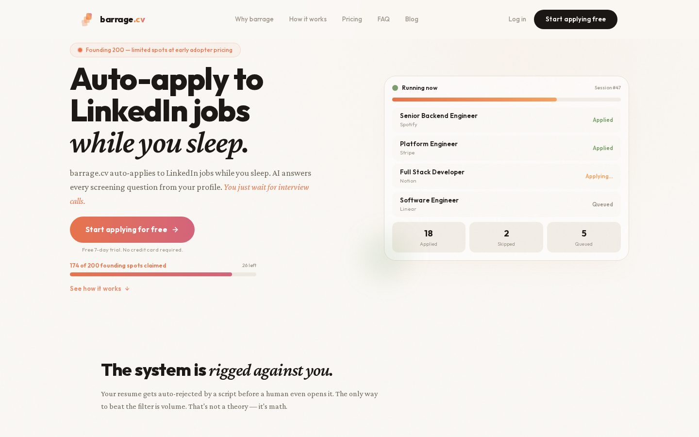 barrage.cv Homepage