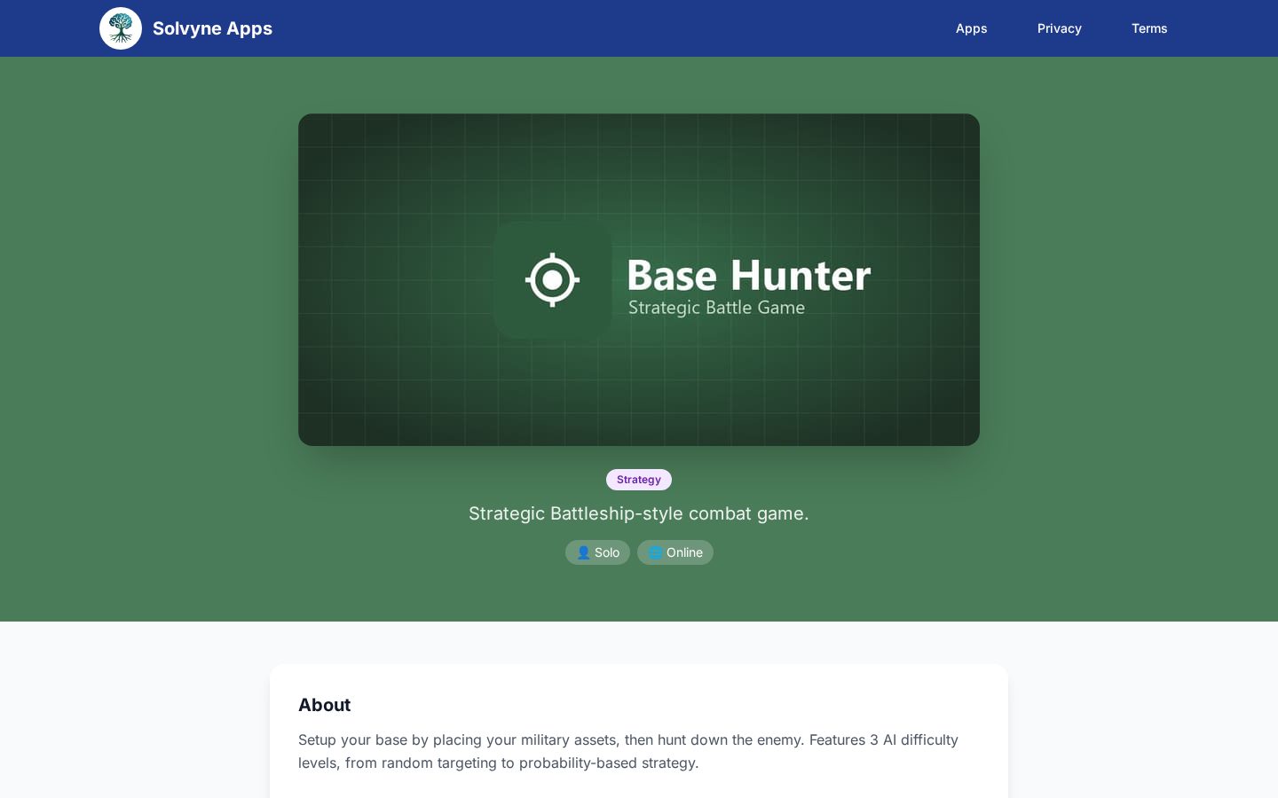 Base Hunter Homepage
