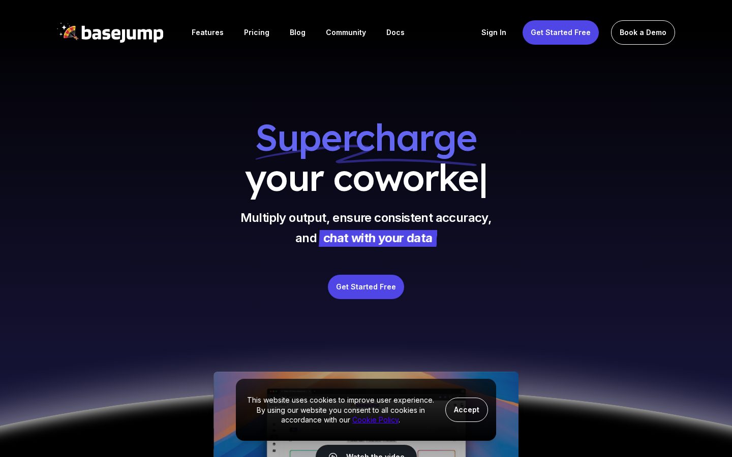 Basejump AI Homepage