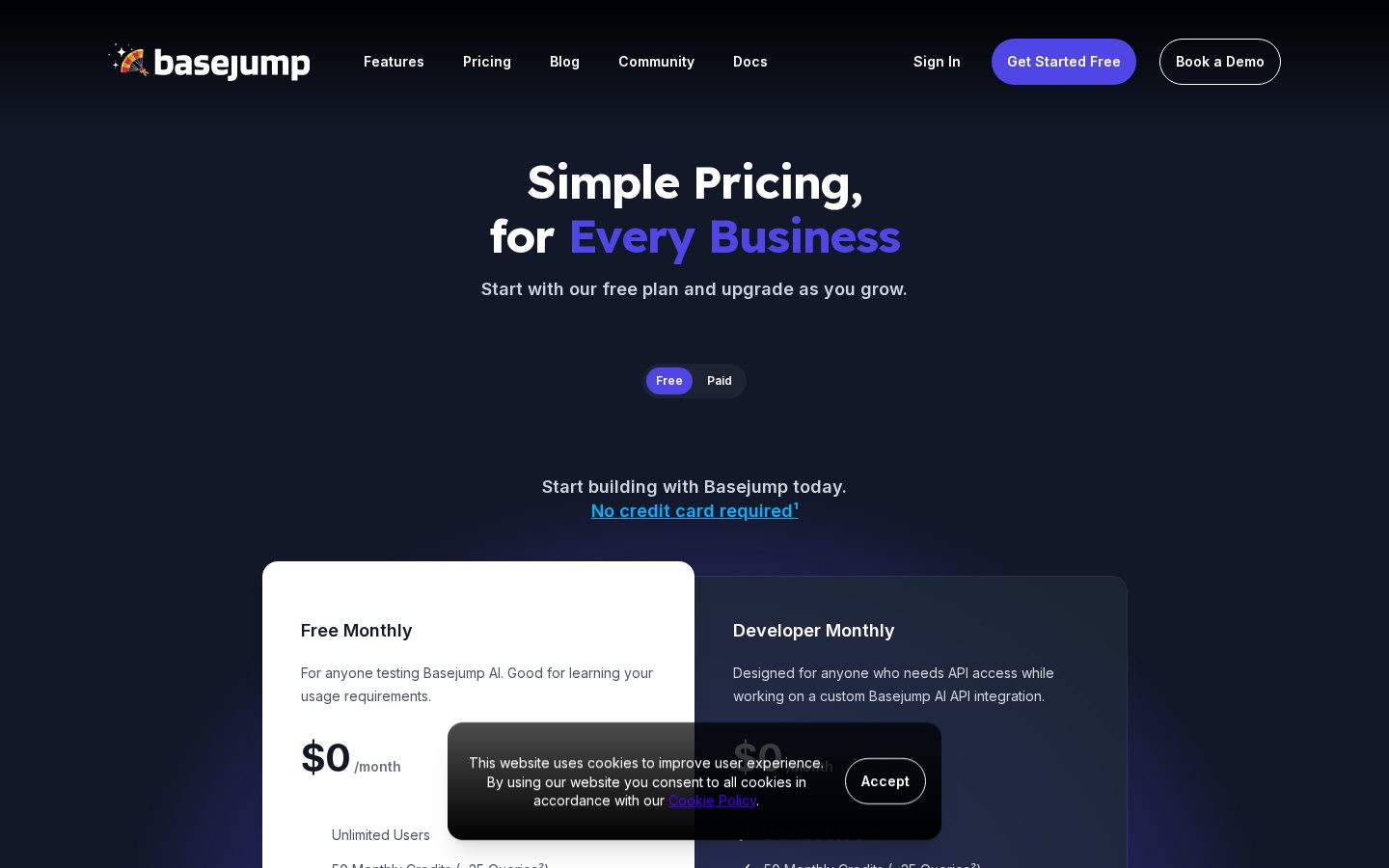 Basejump AI Pricing