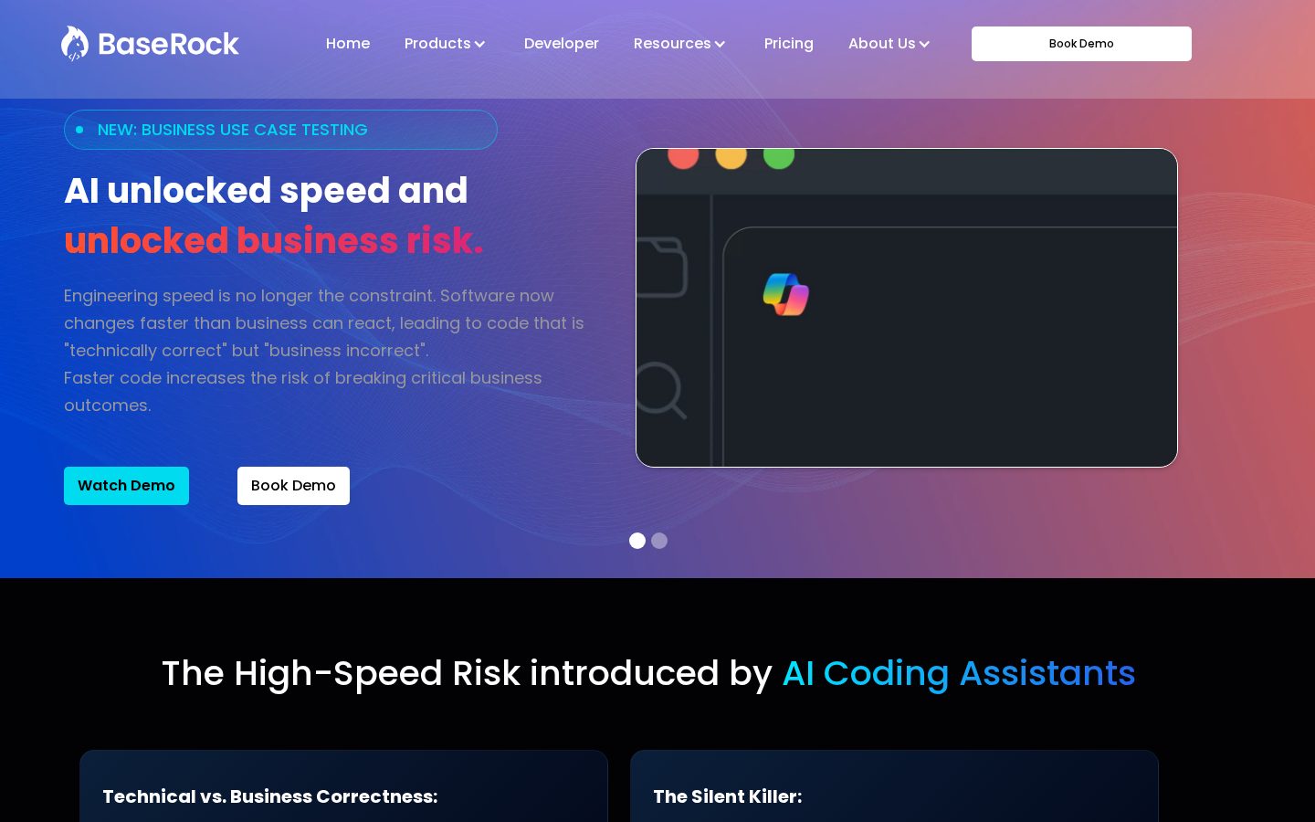 Baserock AI Homepage