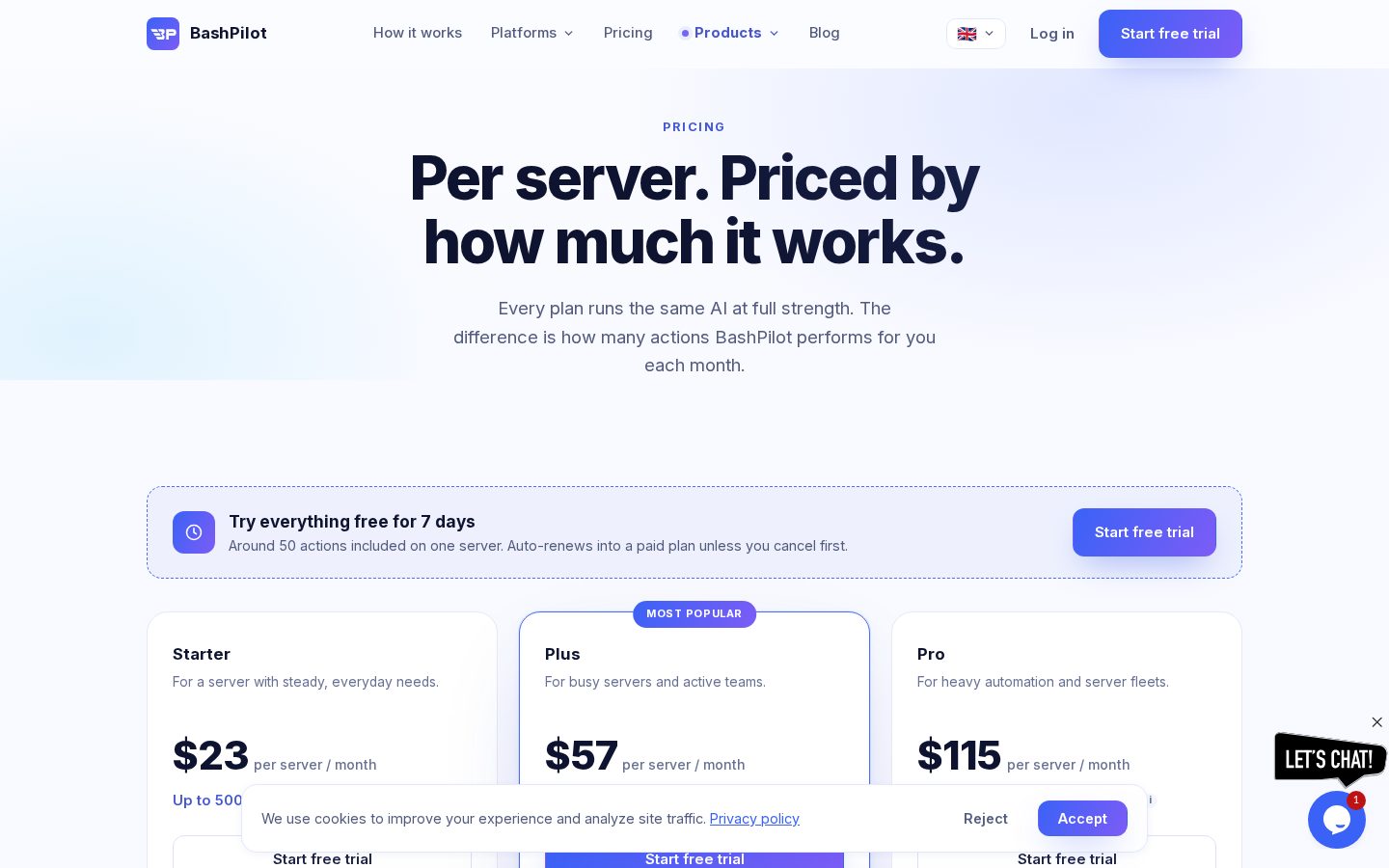 BashPilot Pricing