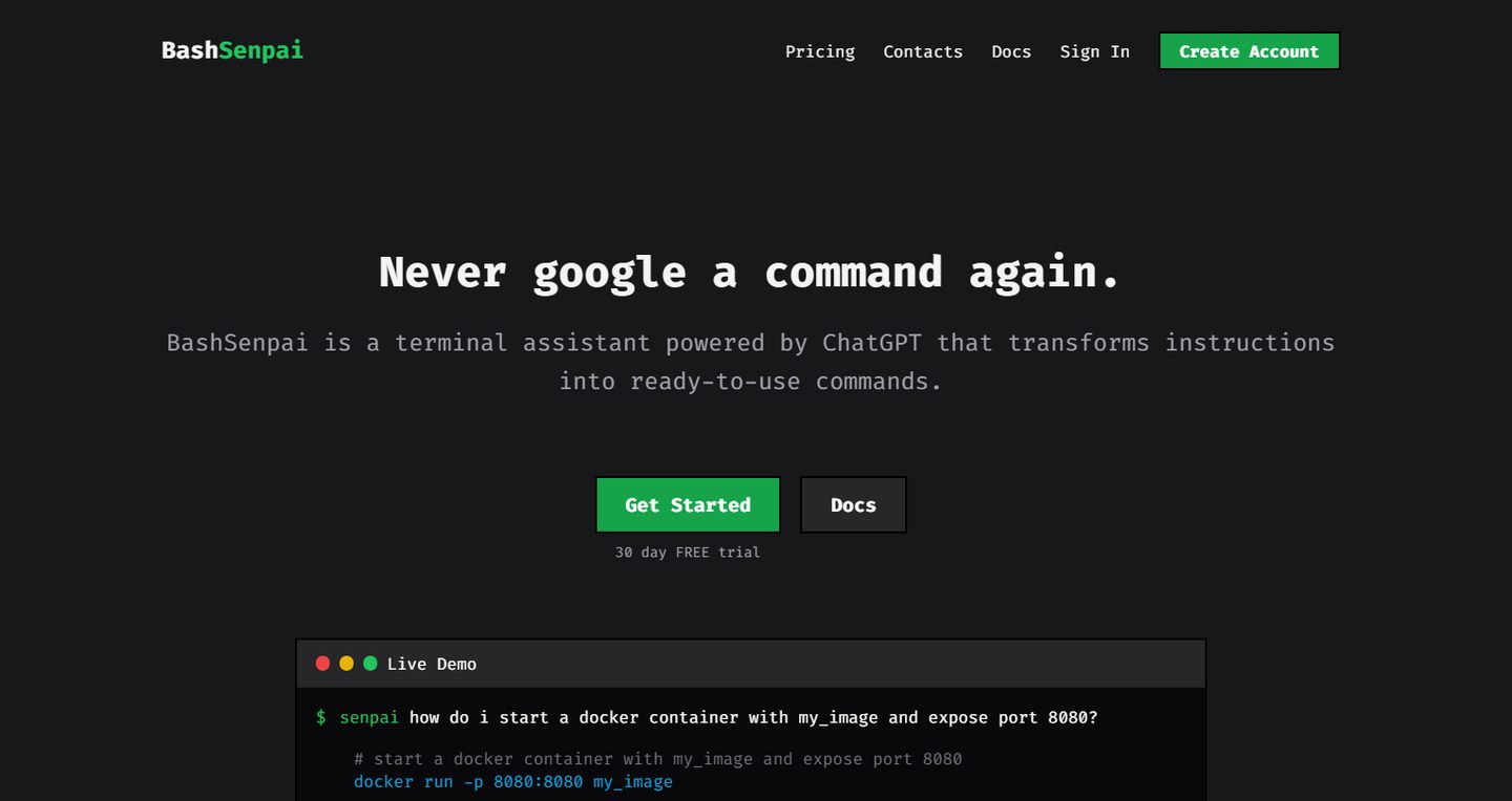 BashSenpai Homepage