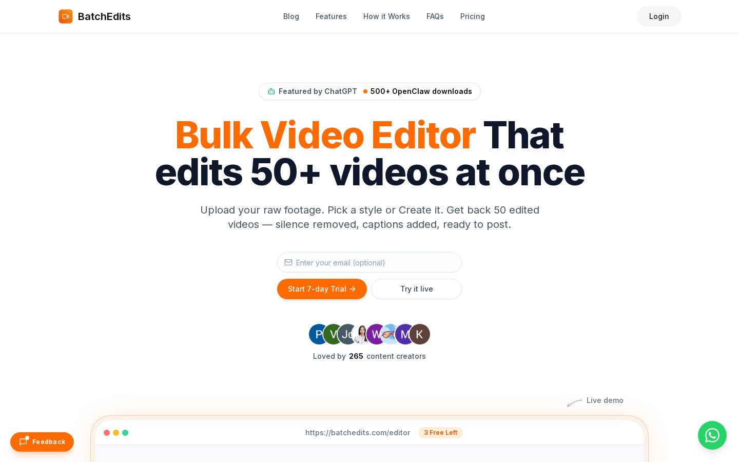BatchEdits Homepage