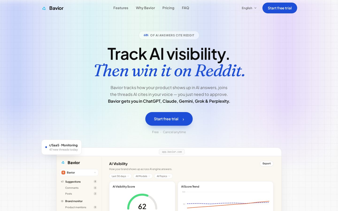 Bavior Homepage