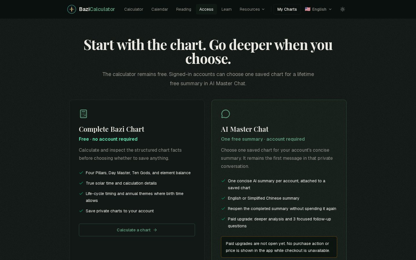 bazicalculator.ai Pricing