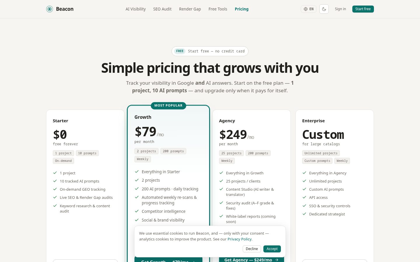 Beacon Pricing