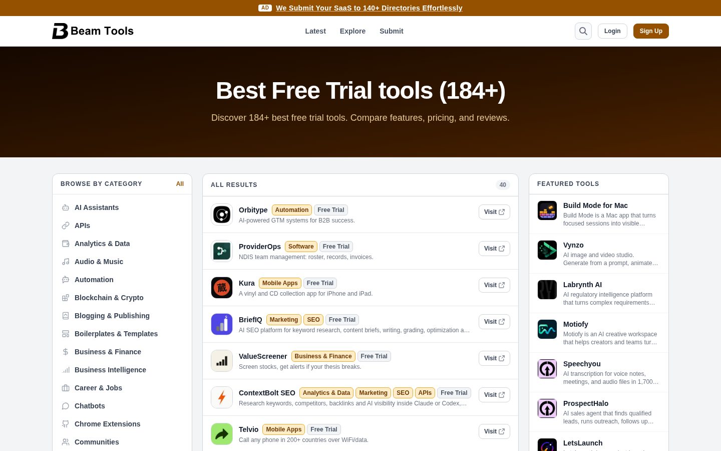 Beam Tools Pricing