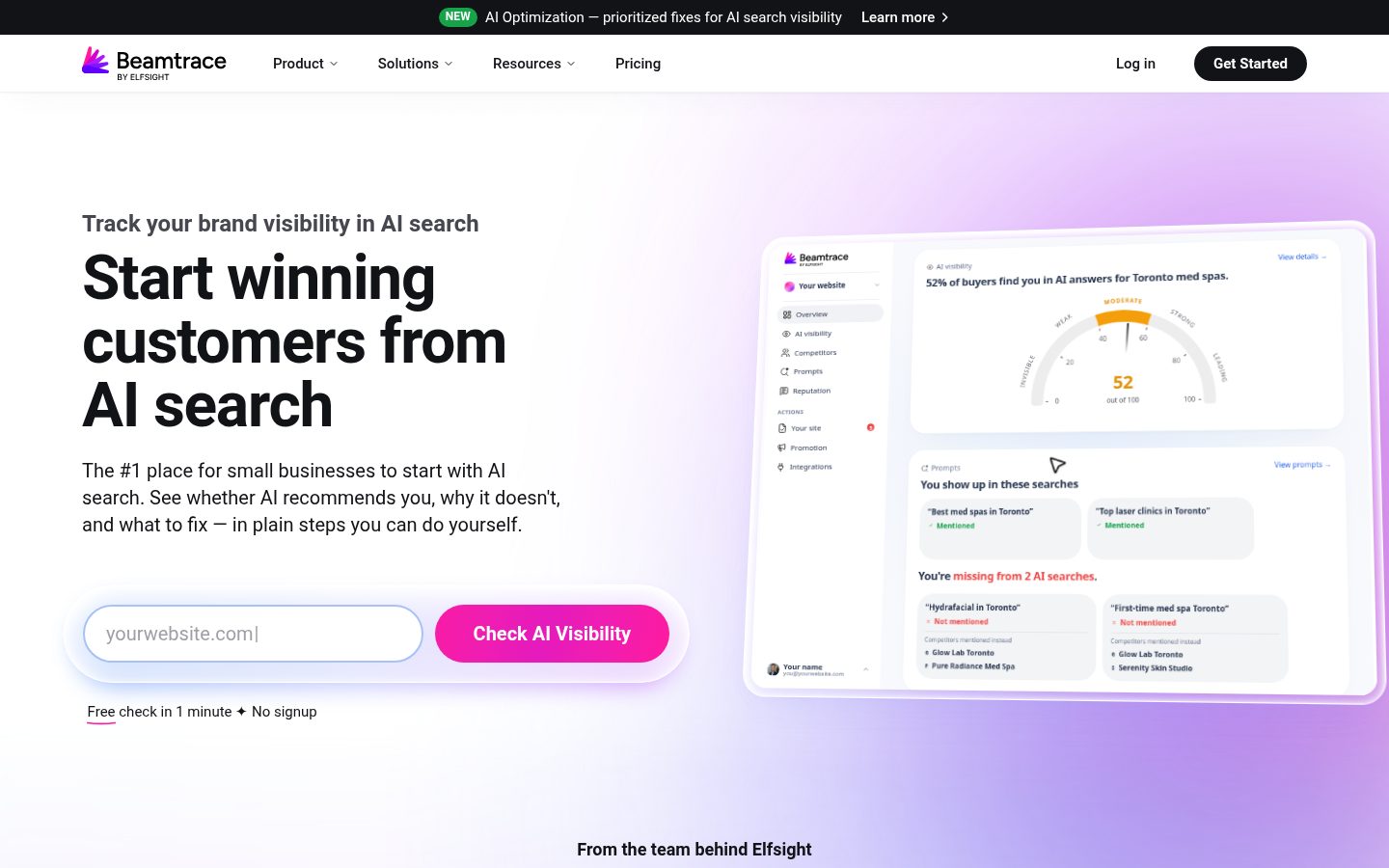 Beamtrace Homepage