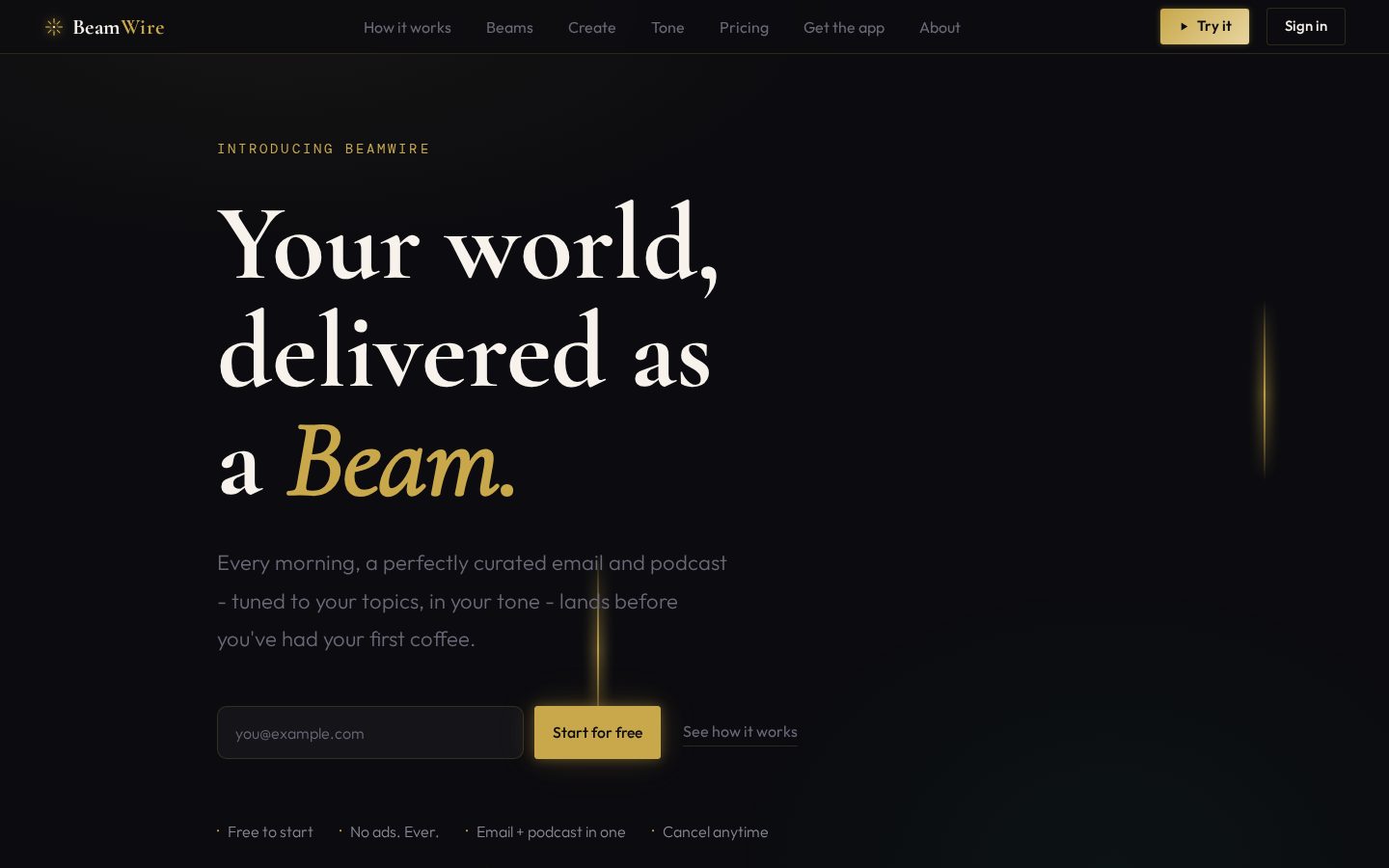 BeamWire Homepage