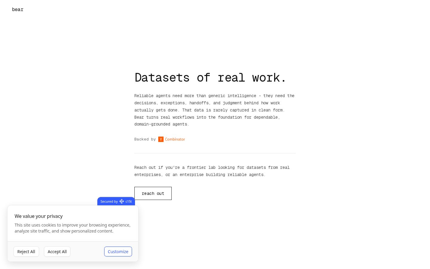 Bear AI Homepage