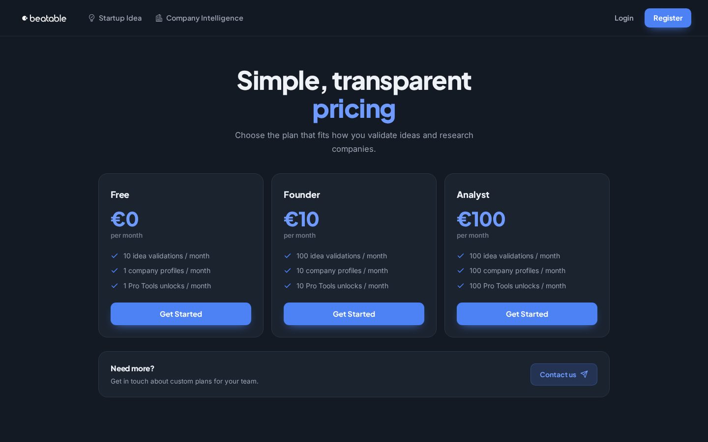 Beatable Pricing