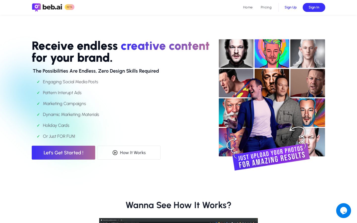 beb.ai Homepage