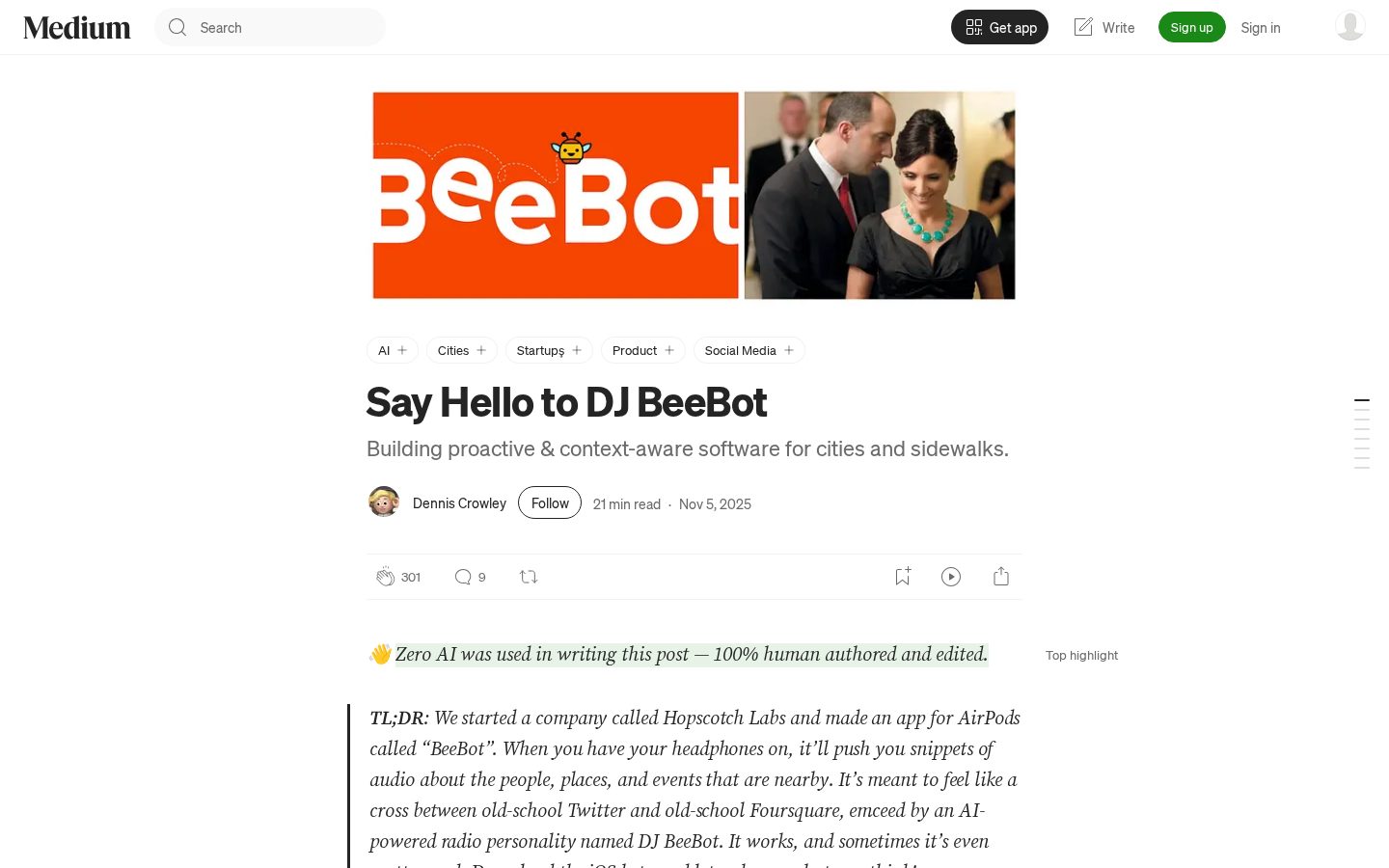 BeeBot for AirPods Homepage