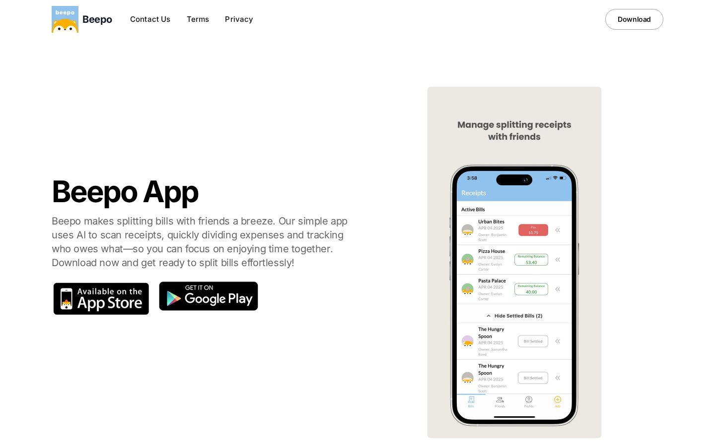Beepo Homepage