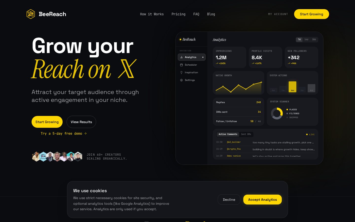 BeeReach Homepage