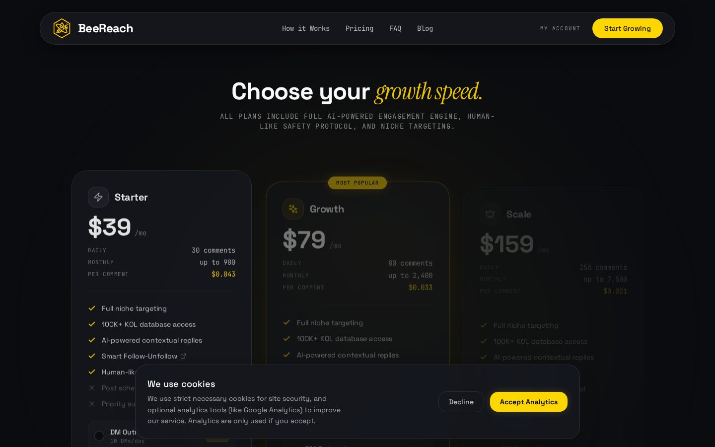 BeeReach Pricing