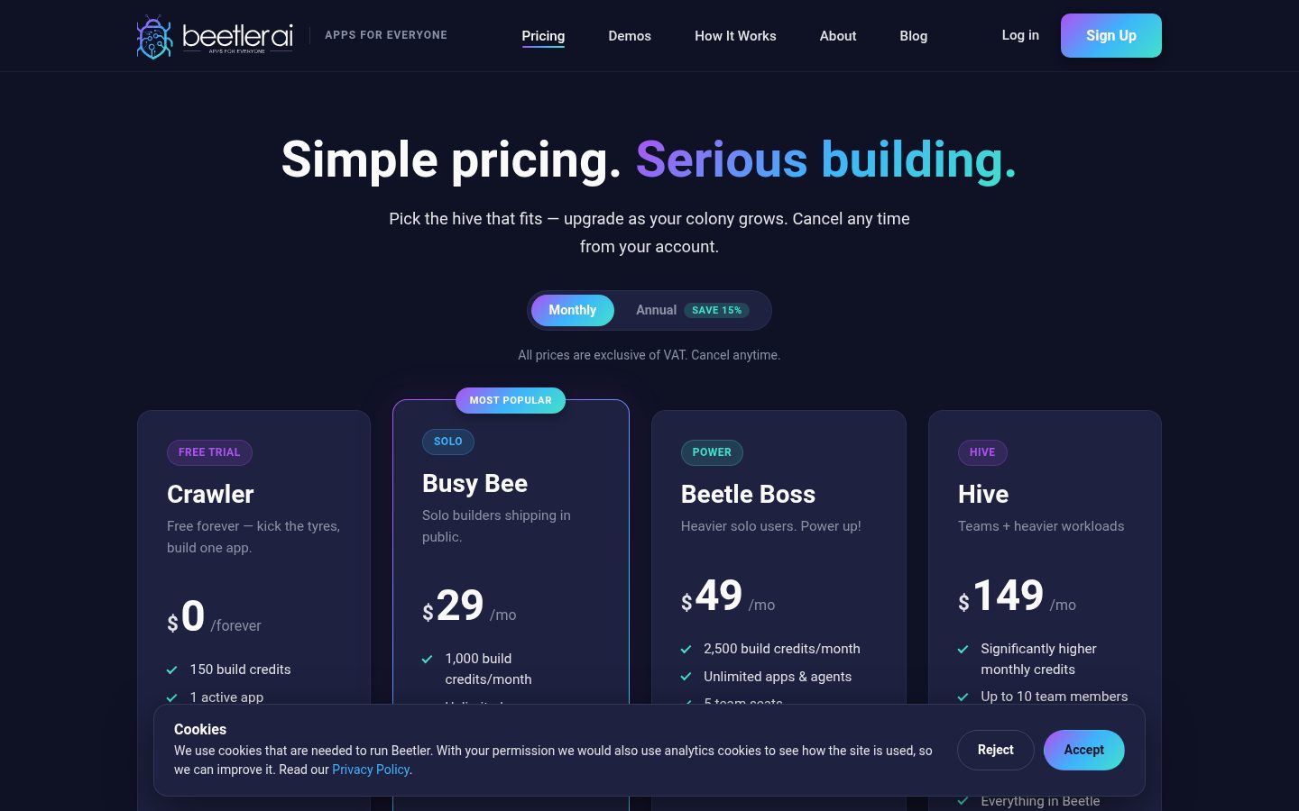 Beetler.ai Pricing