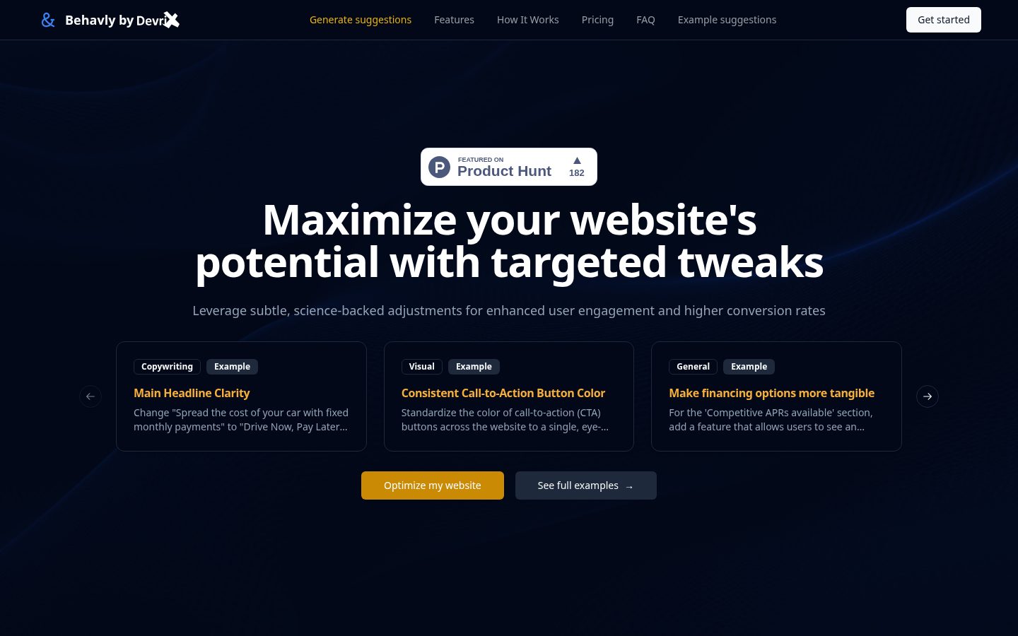 Behavly Homepage