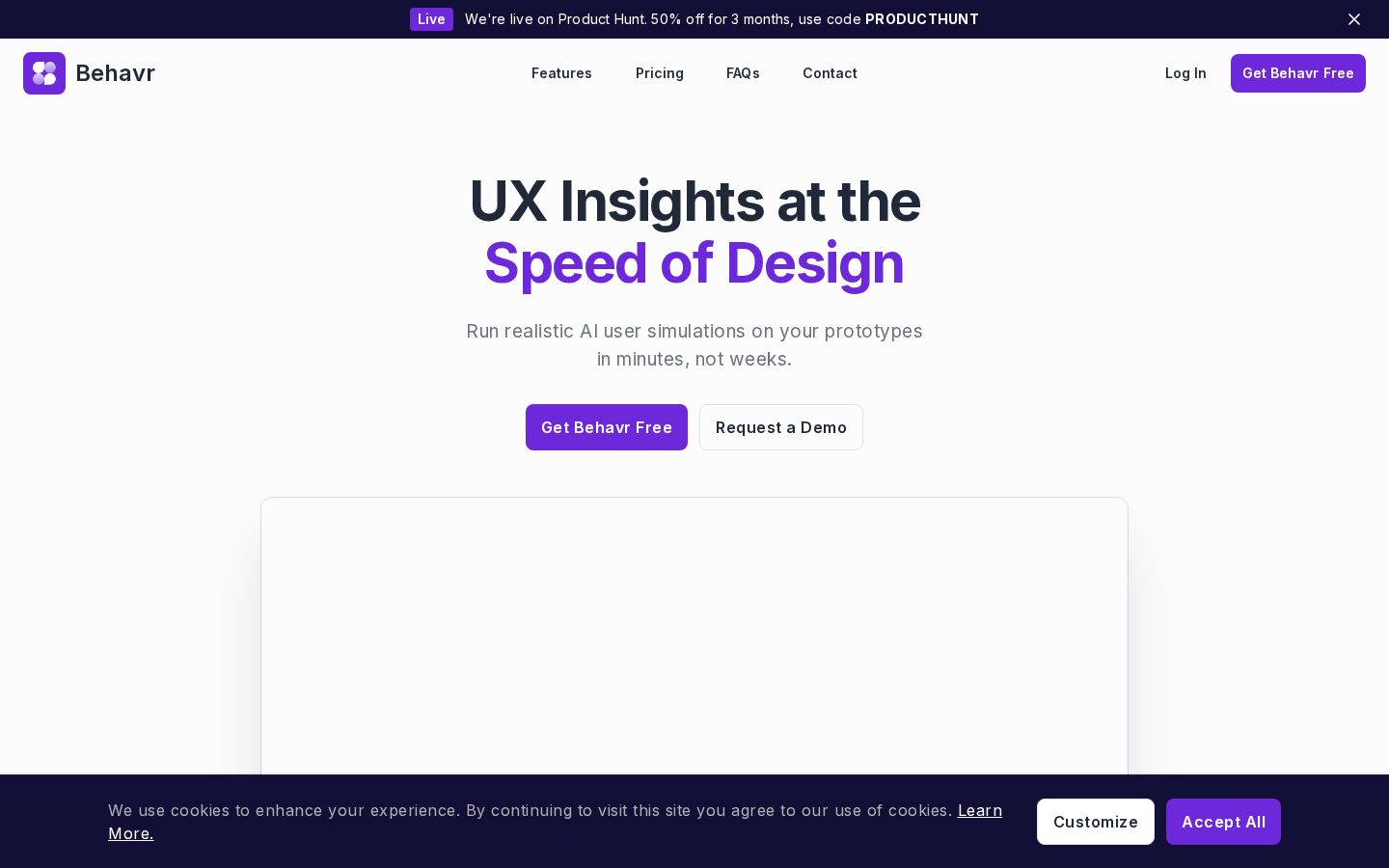 Behavr Homepage