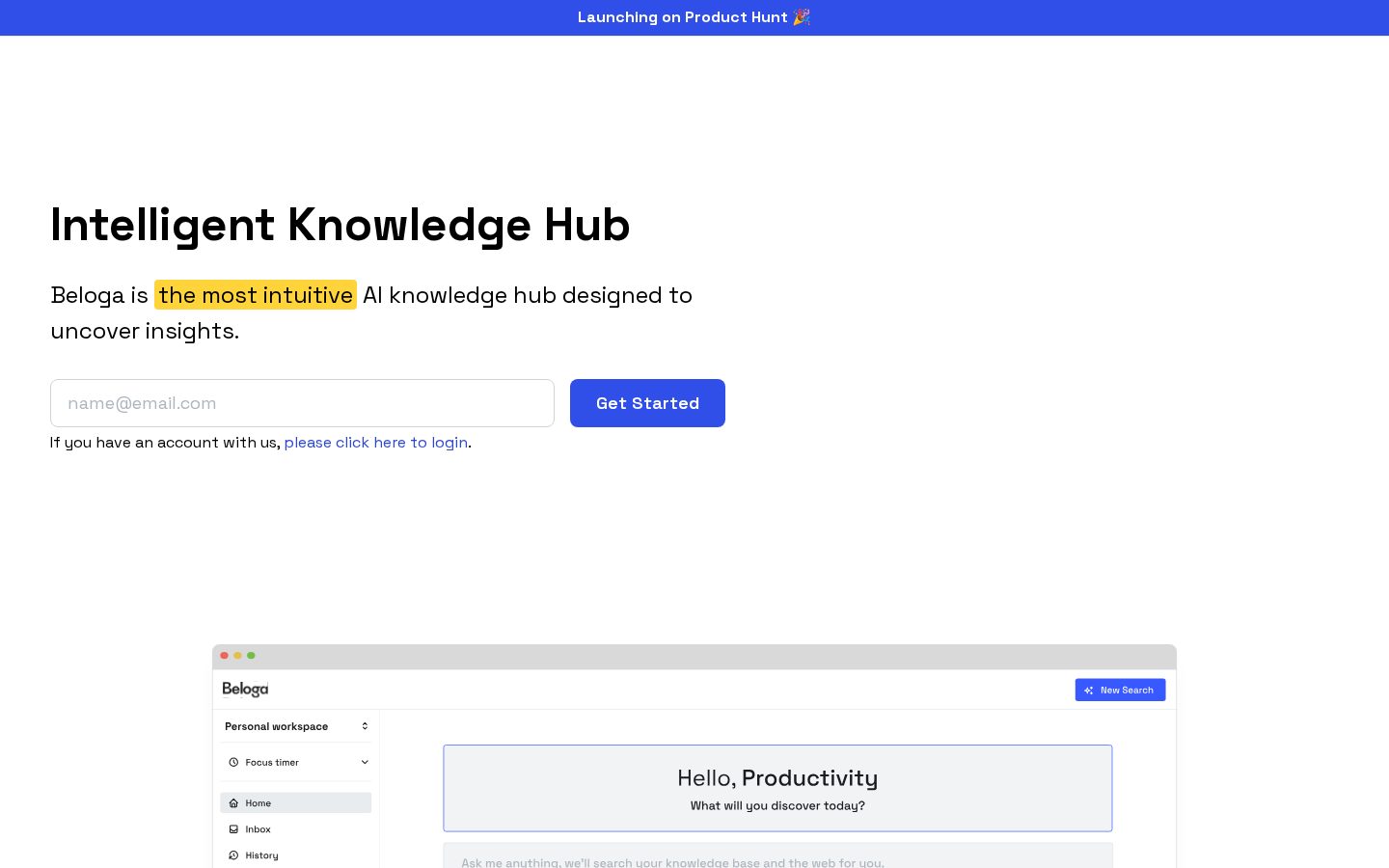 Beloga Homepage