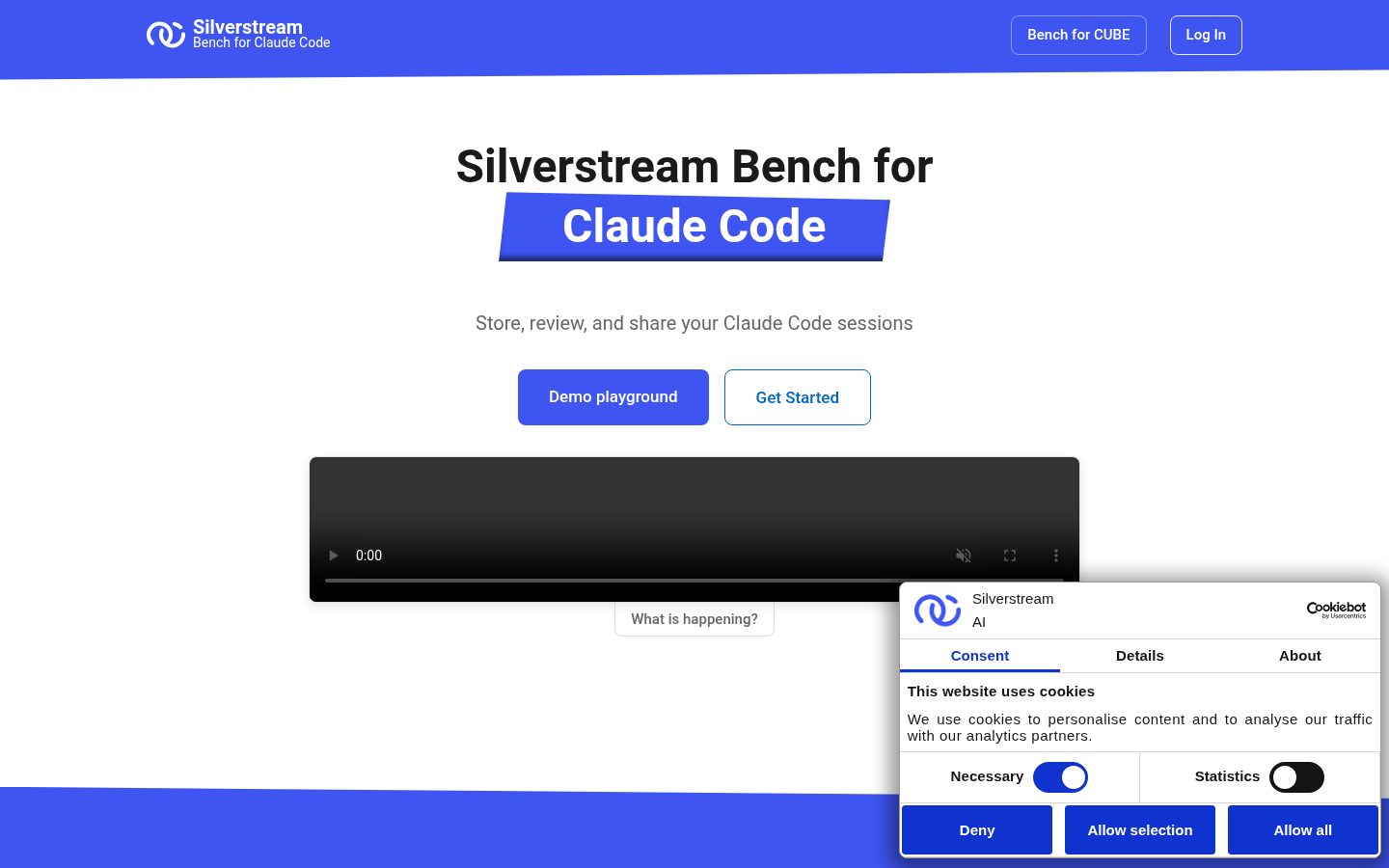 Bench for Claude Code Homepage