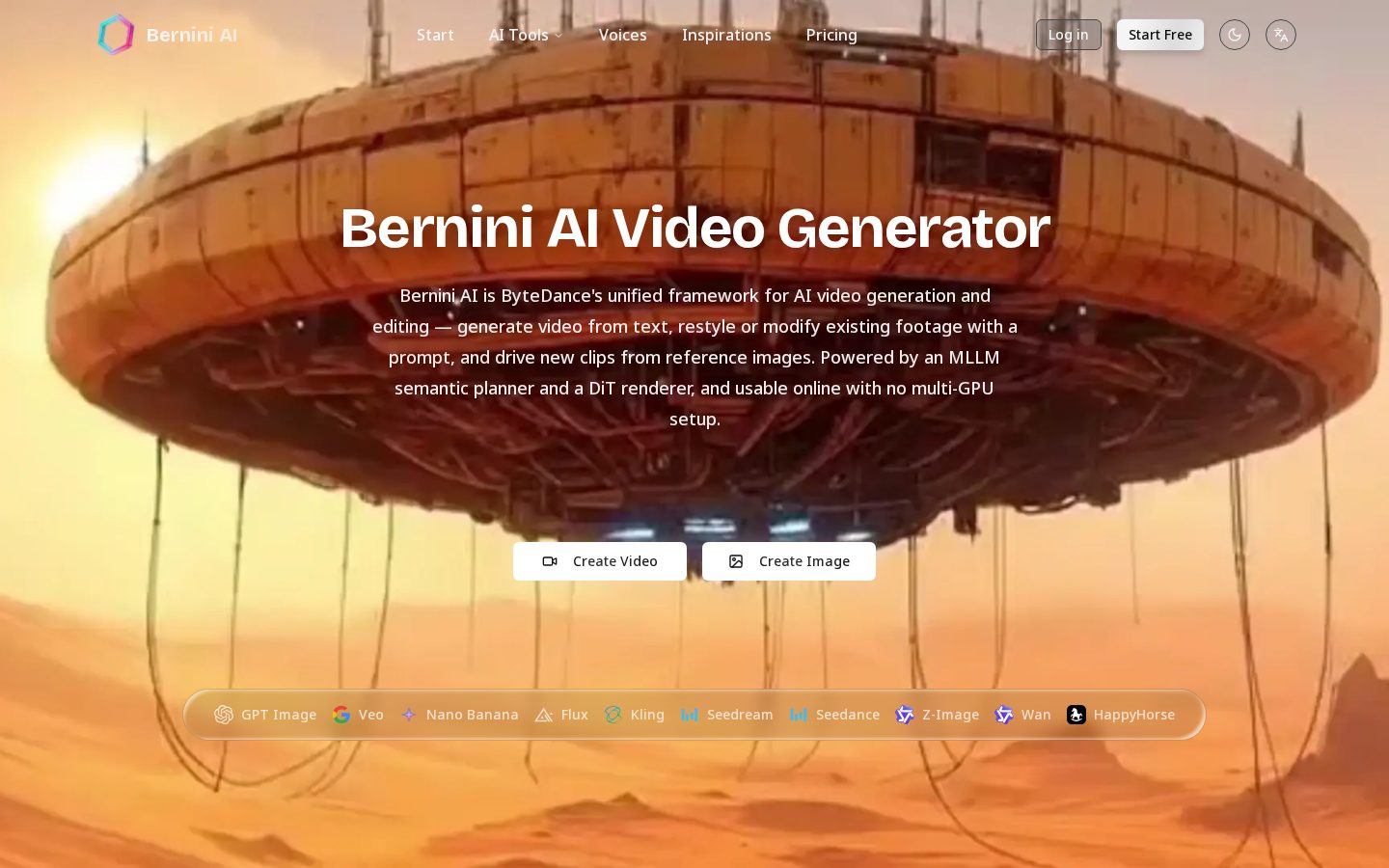 Bernini AI Homepage