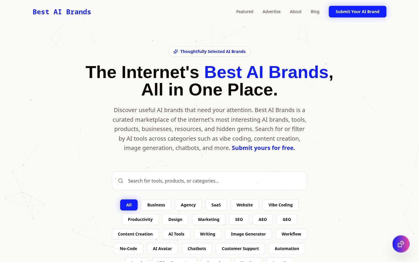 Best AI Brands Homepage