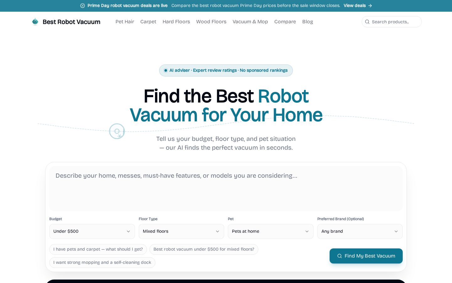 Best Robot Vacuum Homepage