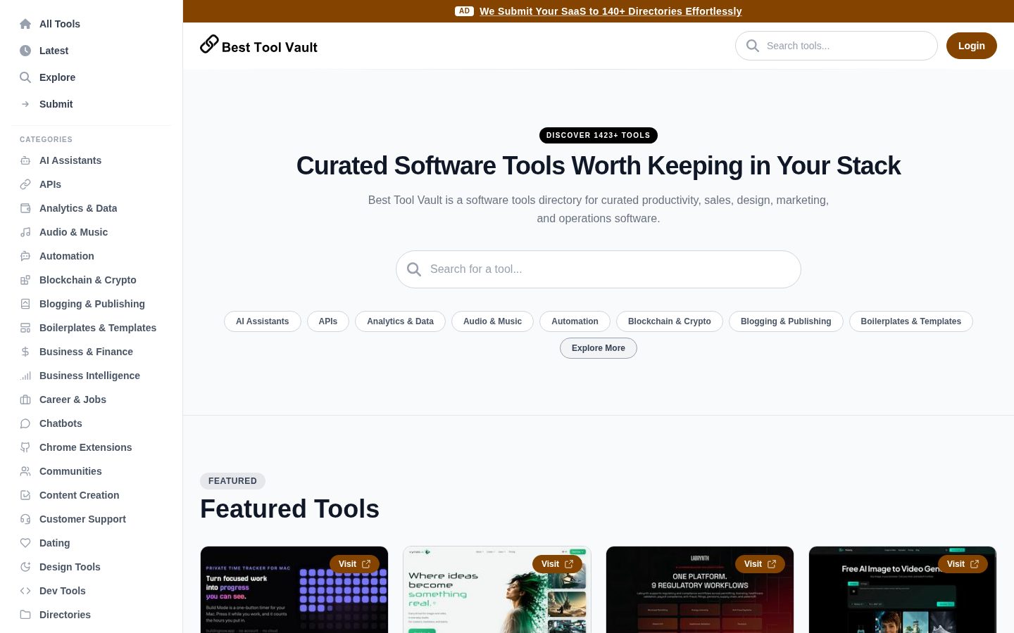 Best Tool Vault Homepage