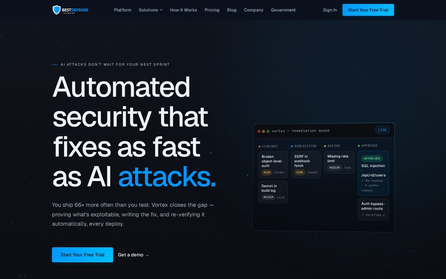 BestDefense.io Homepage