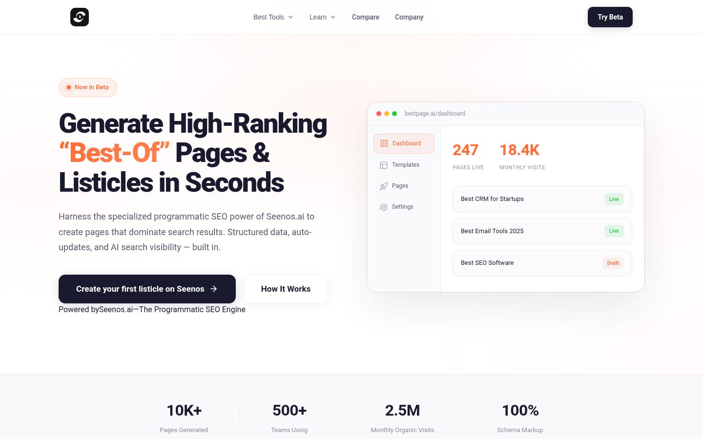 BestPage.ai Homepage