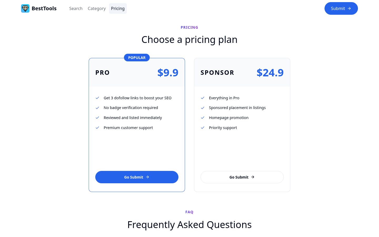BestTools Pricing