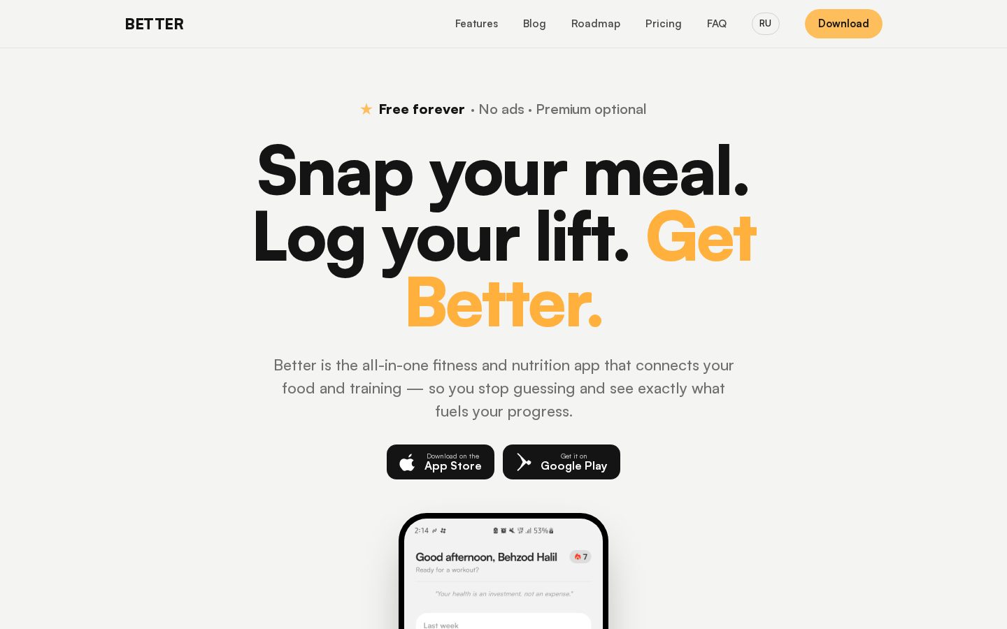 Better Homepage