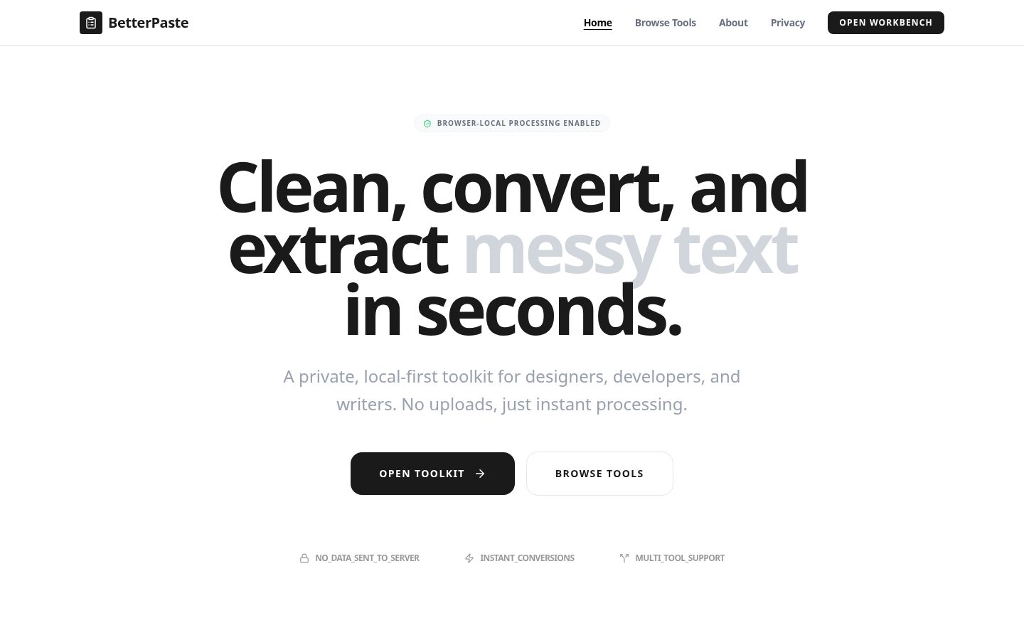 BetterPaste Homepage