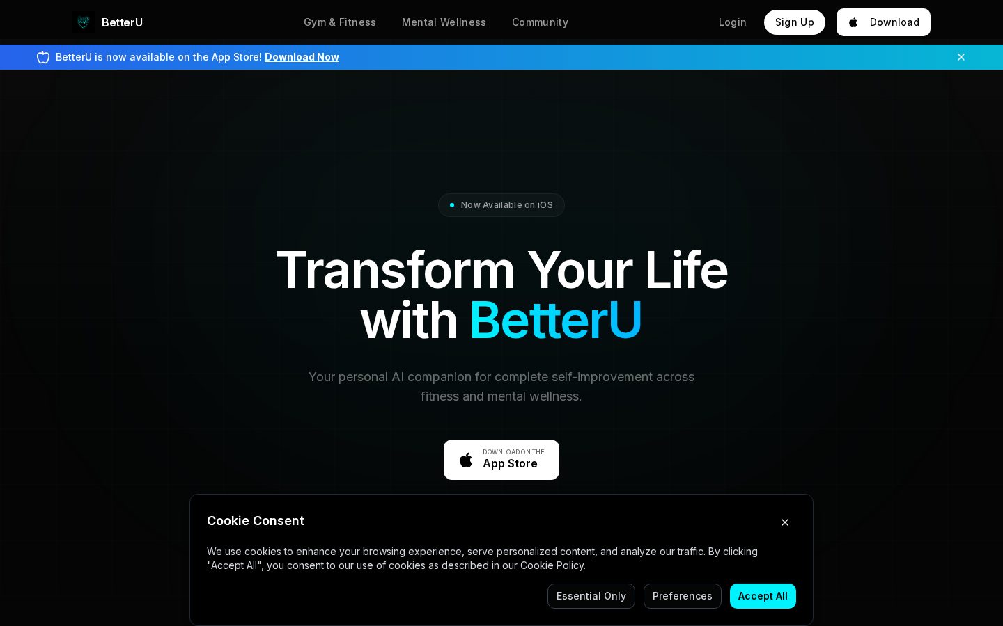 BetterU Homepage