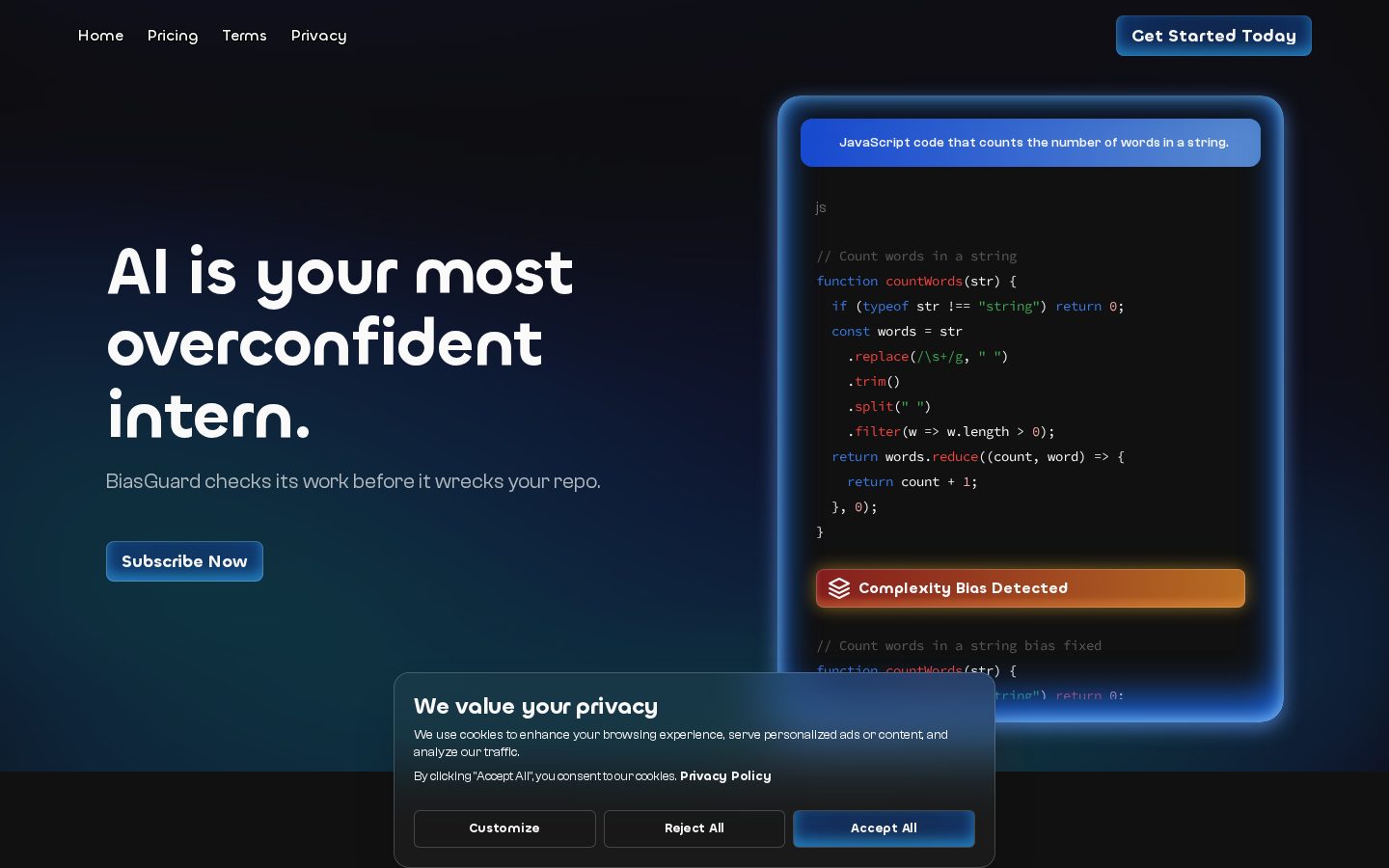BiasGuard Homepage