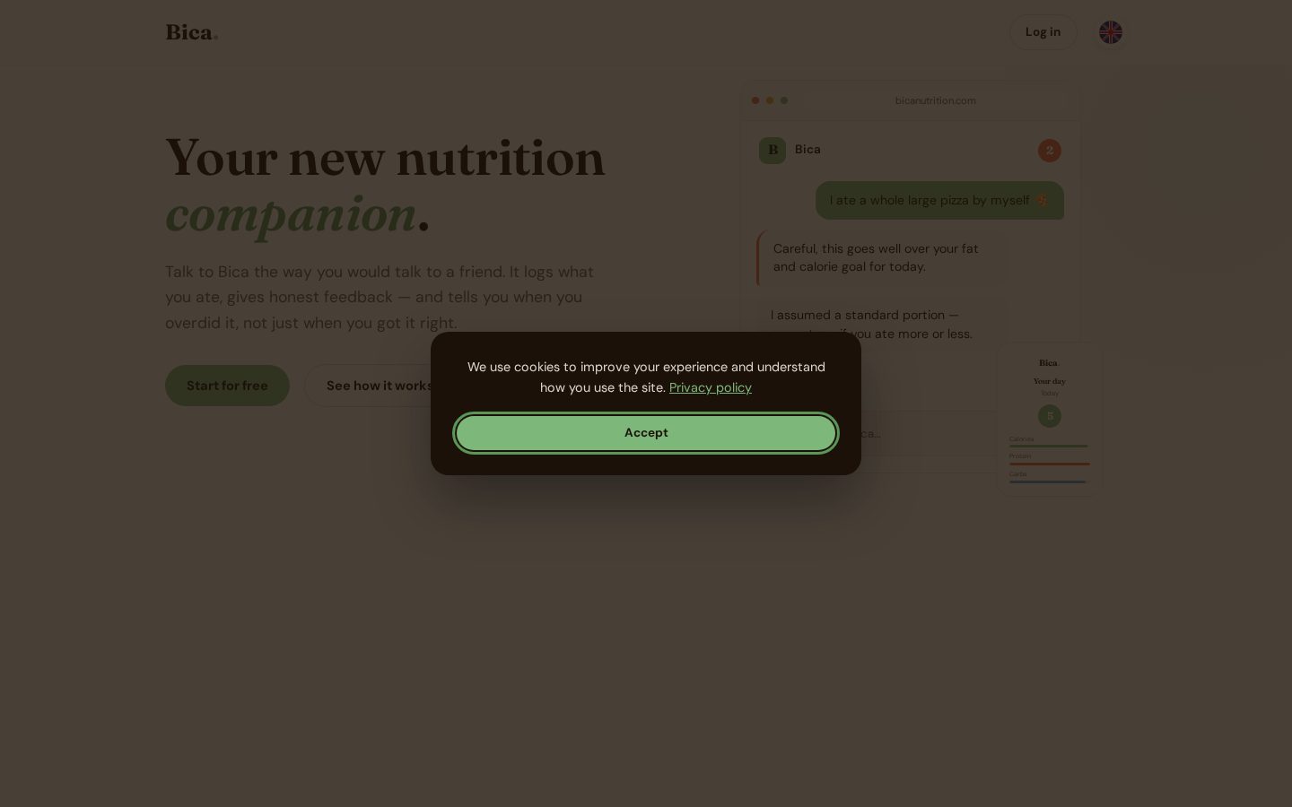 Bica Nutrition Homepage