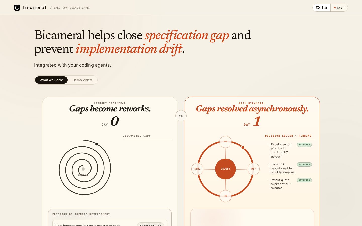 Bicameral MCP Homepage